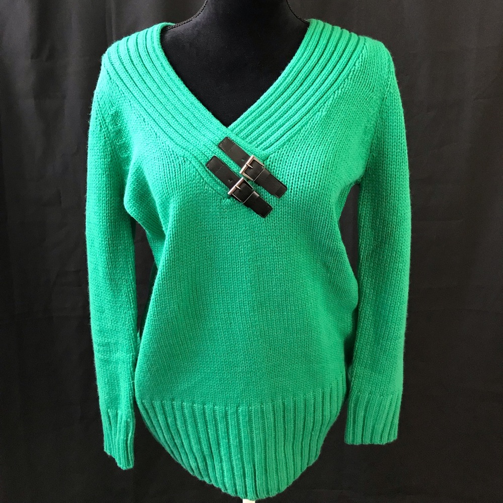 Women’s Sweater Green Large Monroe And Main New